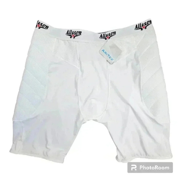 Alleson Sliding Shorts Men's Baseball White Style# DASLPM XL or 2 XL NWT - Picture 2 of 8